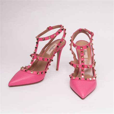 valentino pink studded heels